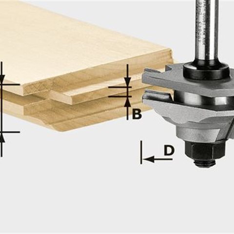 Festool HW S8 D46 x D12-FD Profilfjäderfräs 8mm HW-skaft
