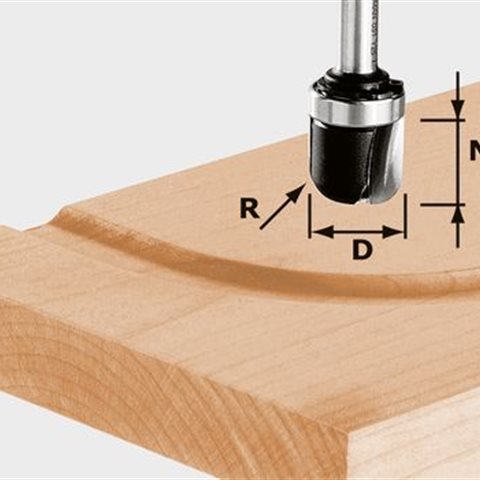 Festool HW S8 R6,4 KL Hålkälsfräs 8mm spindel