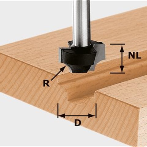 Festool HW S8 D17/R3 Avrundningsfräs 8mm spindel