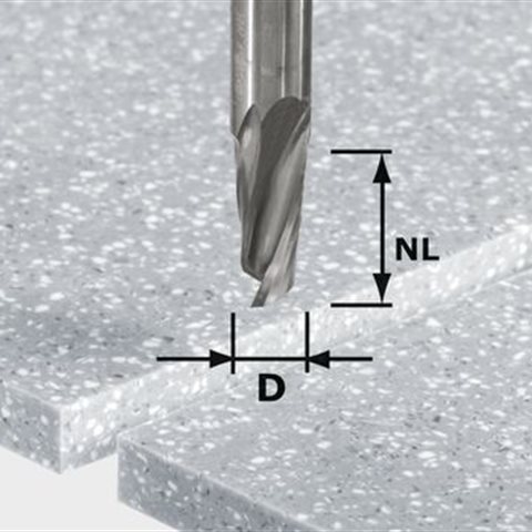Festool HW Spi D12/42 RD ss S12 Spiralnotfräs 12mm spindel