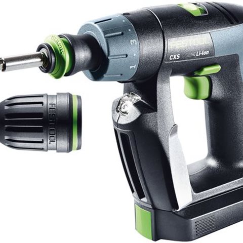 Festool CXS Li 2,6-Plus Skruvdragare med 2,6Ah batterier och MXC-laddare