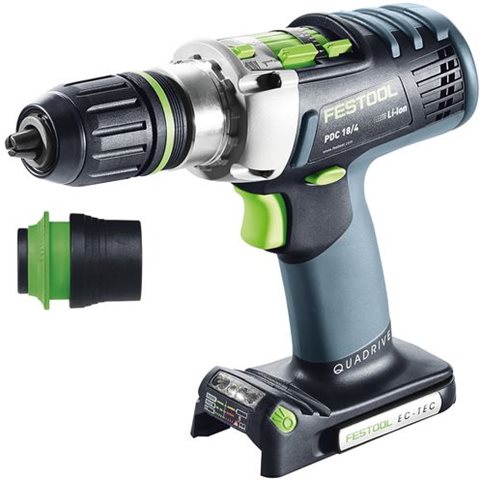 Festool PDC 18/4 Li-Basic QUADRIVE Slagskruvdragare utan batterier och laddare