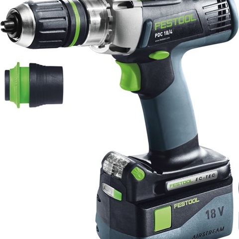 Festool PDC 18/4 Li 5,2-Plus QUADRIVE Slagskruvdragare med 5,2Ah batterier och TCL 6-laddare