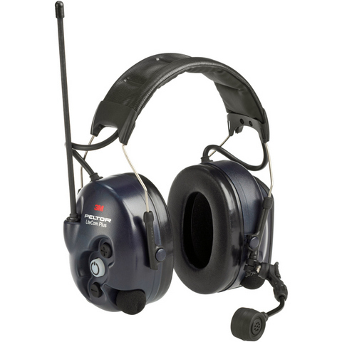 3M Peltor LiteCom Plus Hörselskydd med komradio med hjässbygel